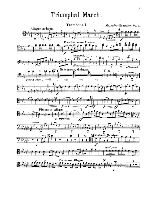 Trombone 1, 2, 3, Tuba
