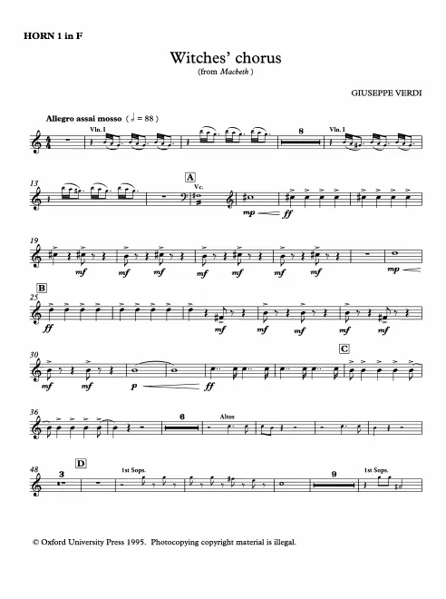 Horn 1, 2, 3, 4 (F)