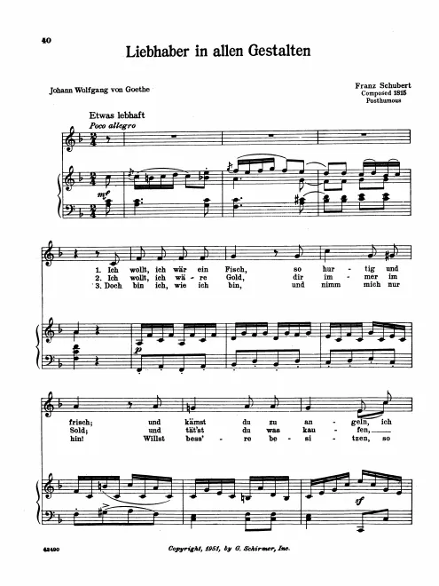 Complete Score (low voice, transposed to )