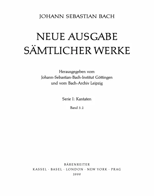 3/2. Kantaten zum Sonntag nach Weihnachten