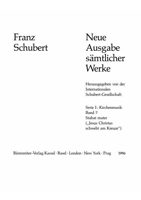 7. Stabat mater ("Jesus Christus schwebt am Kreuze")