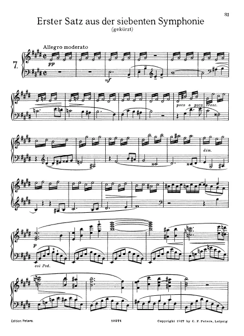 7. Erster Satz aus der siebenten Symphonie (gekürzt)