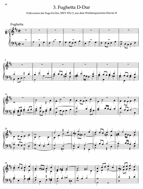 7. Fughetta in , BWV 876/2 (Early Version)