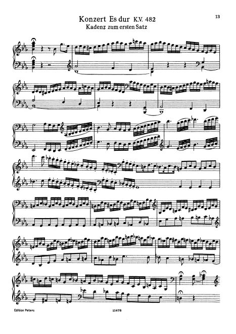 Concerto in E major, K.482
