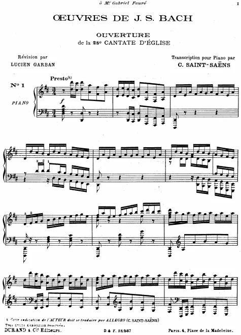1. Overture from Cantata No.29 (not No.28 as in score)