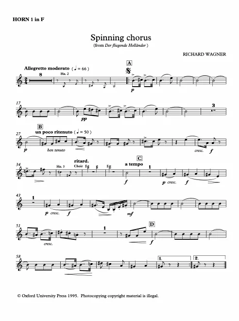Horn 1, 2, 3, 4 (F)