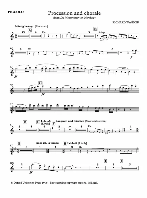 Flute 1, 2, Piccolo