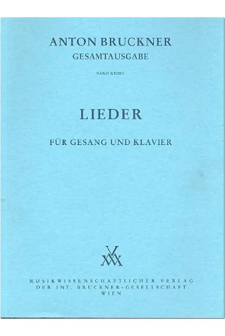 XXIII/1. Lieder für Gesang und Klavier