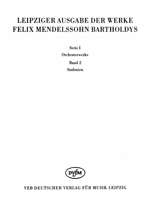 I/2. Jugendsinfonie VIII (Streicherfassung / Bläserfassung)