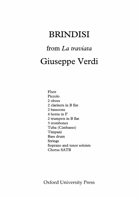 Libiamo ne' lieti calici (Brindisi, Act I, No.3)