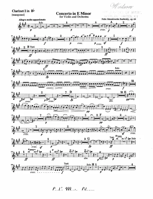 Clarinet 1 (B, transposed)