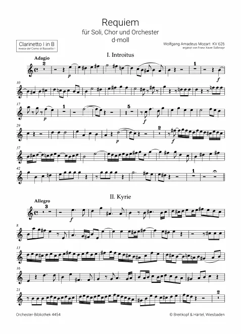Clarinet 1 (B, substitute to Basset Horn 1)