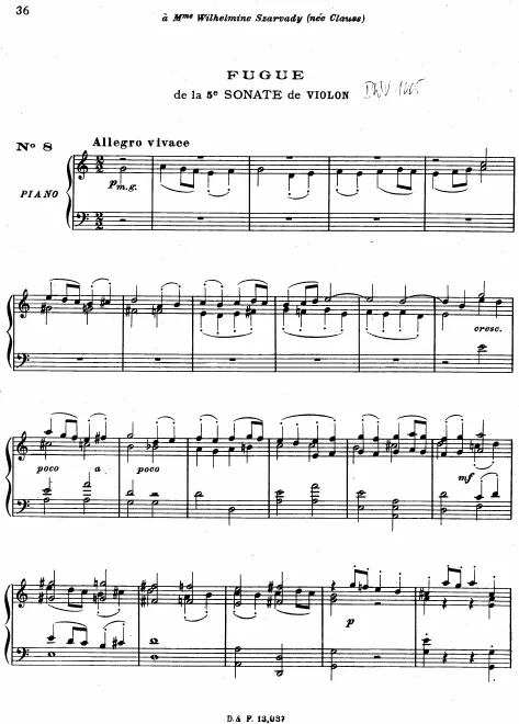 8. Fugue from Violin Sonata No.5