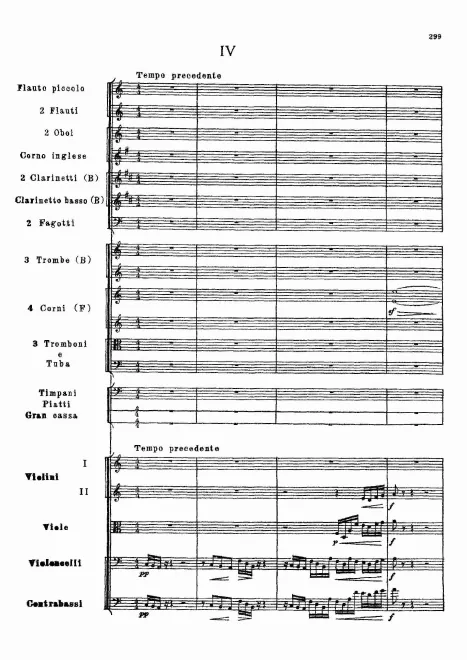 IV. Tempo precedente
