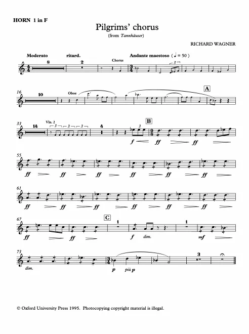 Horn 1, 2, 3, 4 (F)