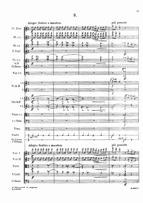 III.Allegro festivo e maestoso - Adagio - Allegro agitato