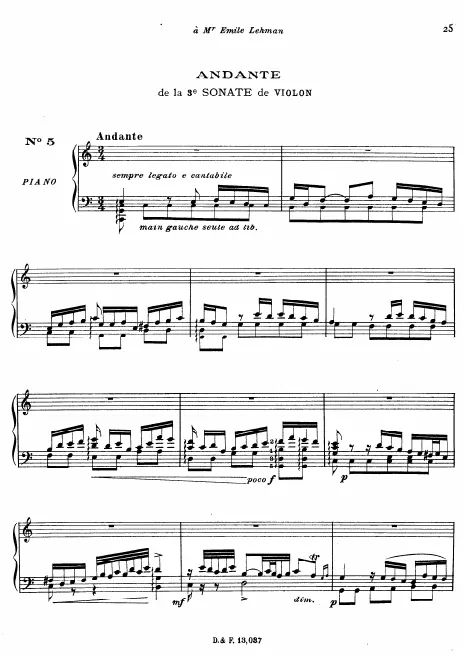 5. Andante from Violin Sonata No.3
