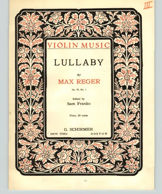 1. Wiegenlied - Violin and Piano score