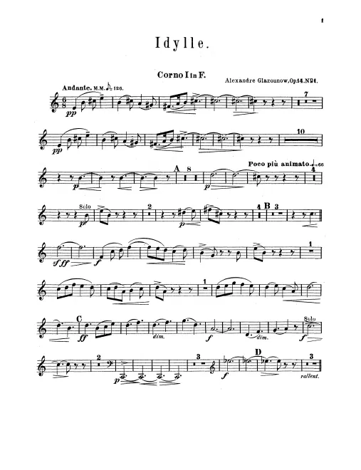 Horn 1, 2, 3, 4 (F)