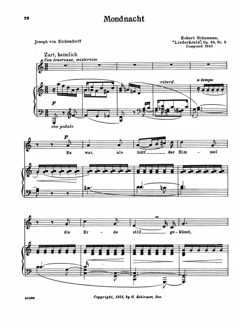 Complete Score (medium-low voice, transposed to )