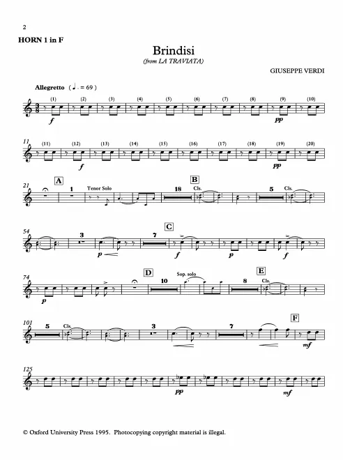 Horn 1, 2, 3, 4 (F)
