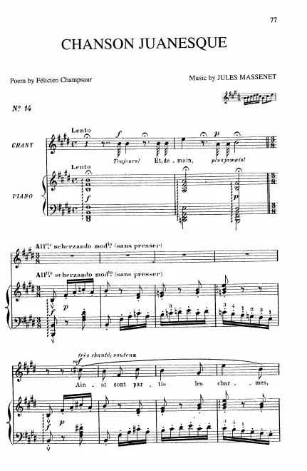 Complete Score (E Major: medium or high voice and piano)