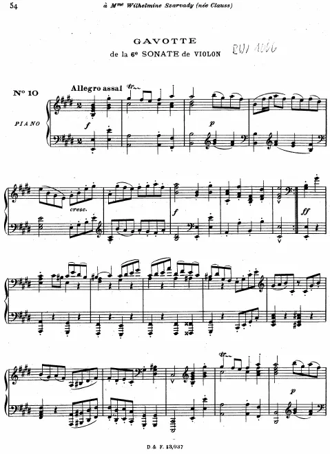 10. Gavotte from Violin Sonata No.6