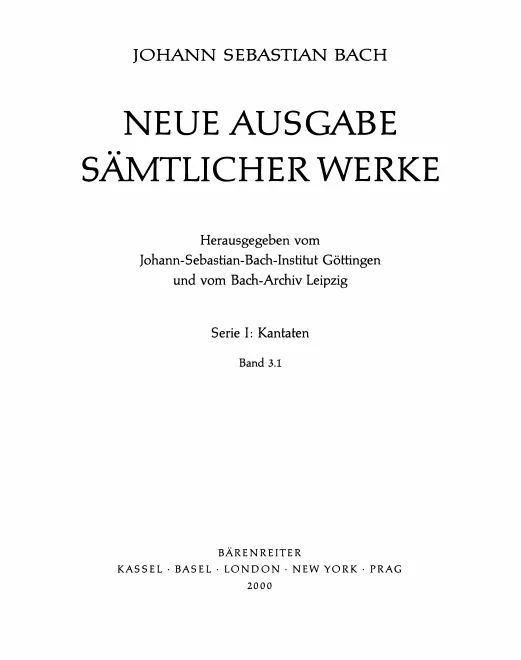 3/1. Kantaten zum 2. und 3. Weihnachtstag