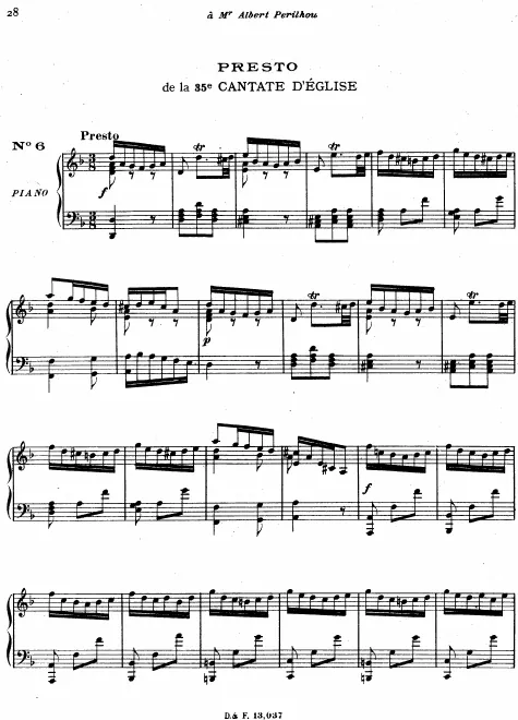 6. Presto from Cantata No.35
