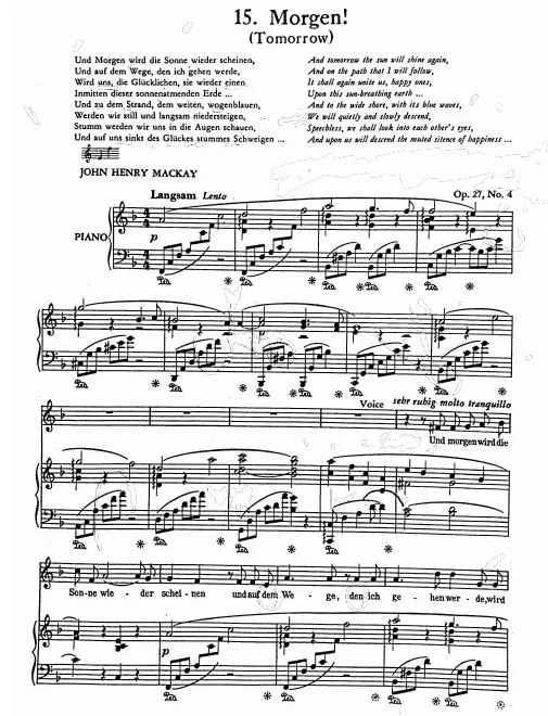 Complete Score (Medium Voice, transposed to )