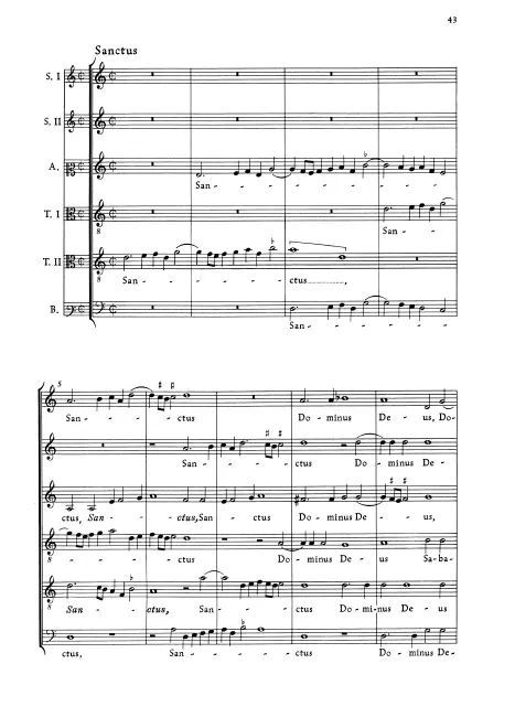 V. Sanctus VI. Agnus Dei