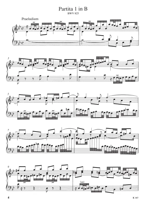 1. Partita in , BWV 825