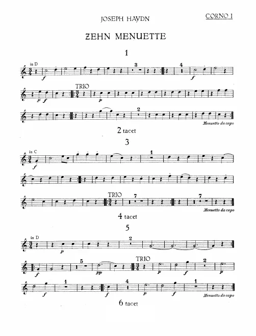 Horn 1, 2 (D/C/E/G/F)