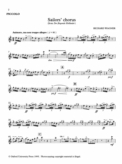 Flute 1, 2, Piccolo