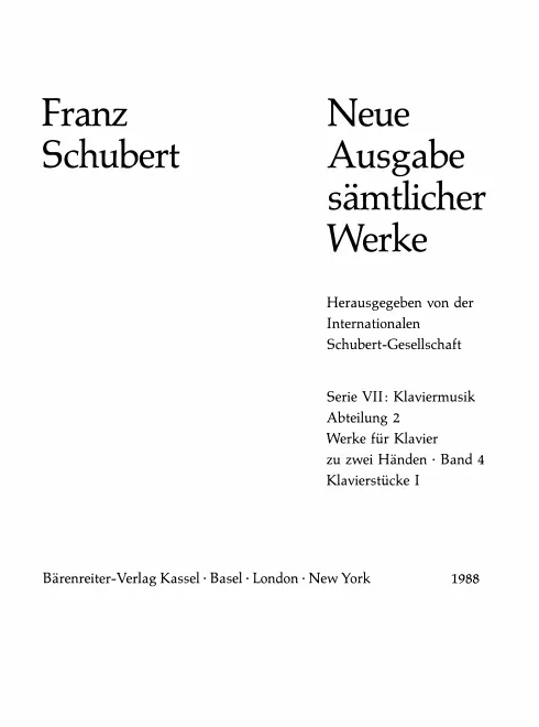4. Klavierstücke I