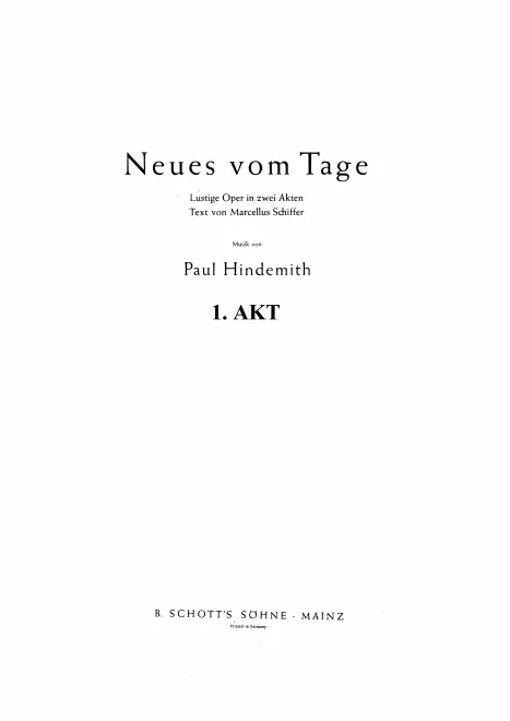 Title Page, Contents, Einleitung, Act I