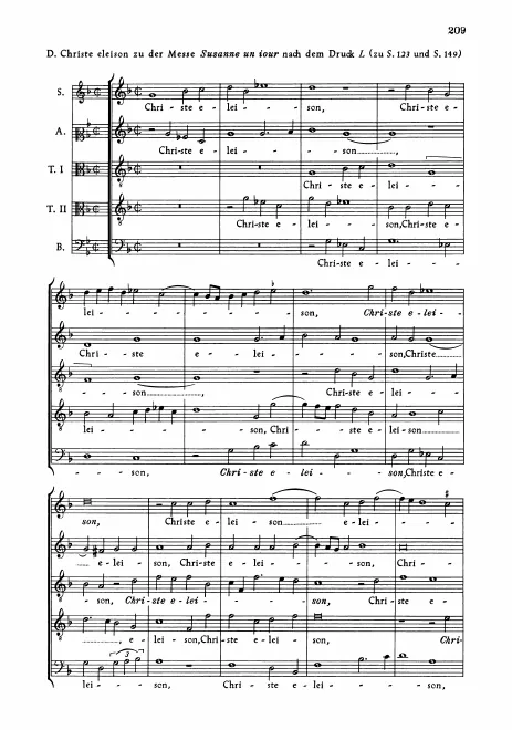 Anhang: D-E. Christe eleison and Hosanna