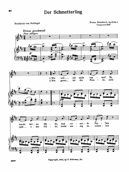 Complete Score (low voice, transposed to )