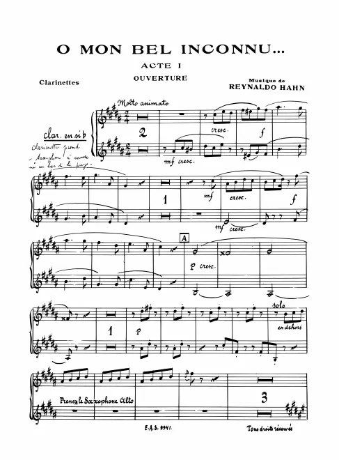 Clarinet 1/2 (also Saxophone 1/2)