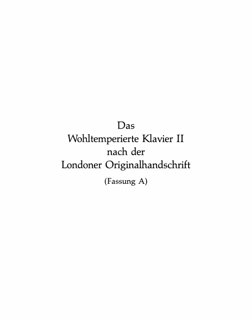 Complete Score (Version A, London Manuscript)