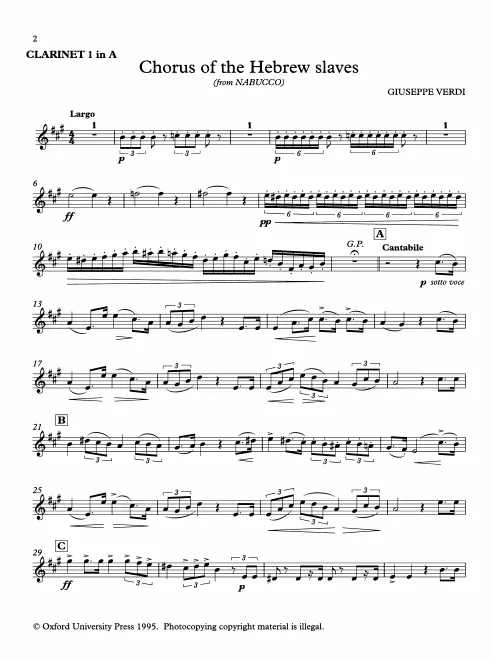 Clarinet 1, 2 (A)