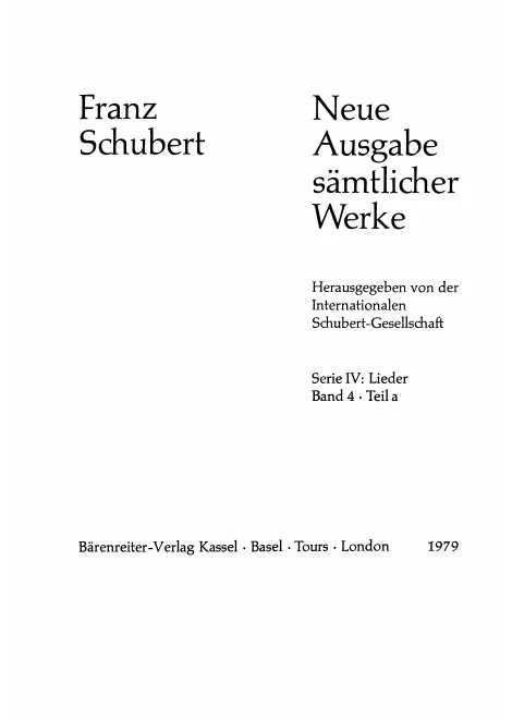 4. Lieder Band 4
