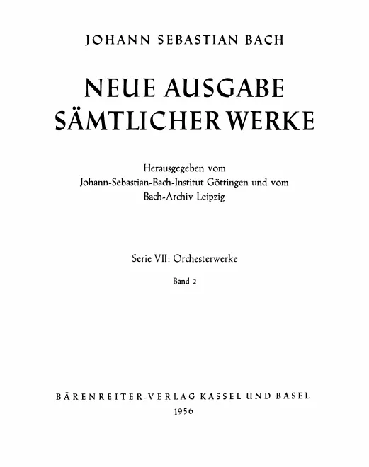 2. Sechs Brandenburgische Konzerte