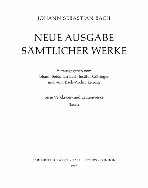 2. Zweiter Teil der Klavierübung – Vierter Teil der Klavierübung – Vierzehn Kanons