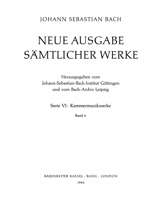 4. Drei Sonaten für Viola da gamba und Cembalo