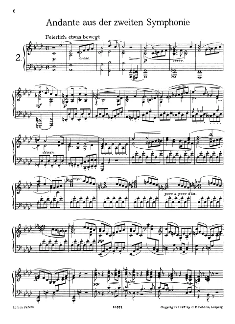 2. Andante aus der zweiten Symphonie