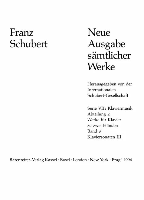 3. Klaviersonaten III