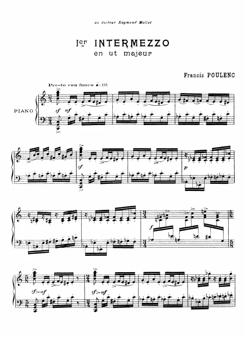 Premier Intermezzo, FP 71.I