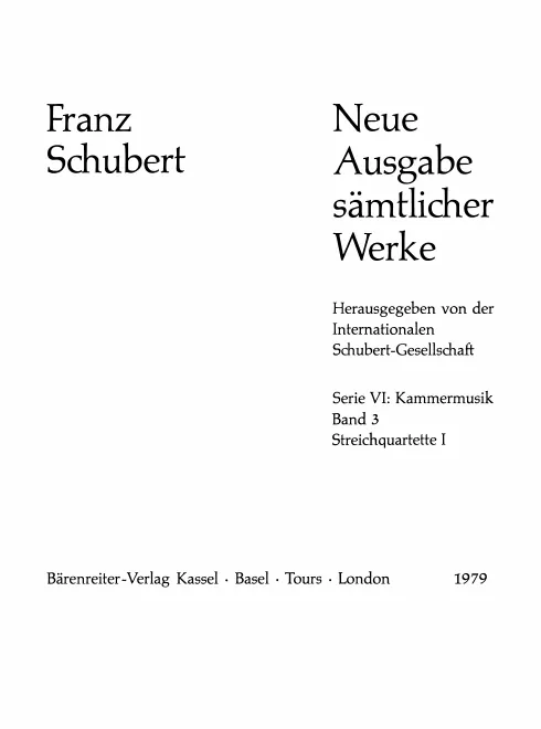 3. Streichquartette I