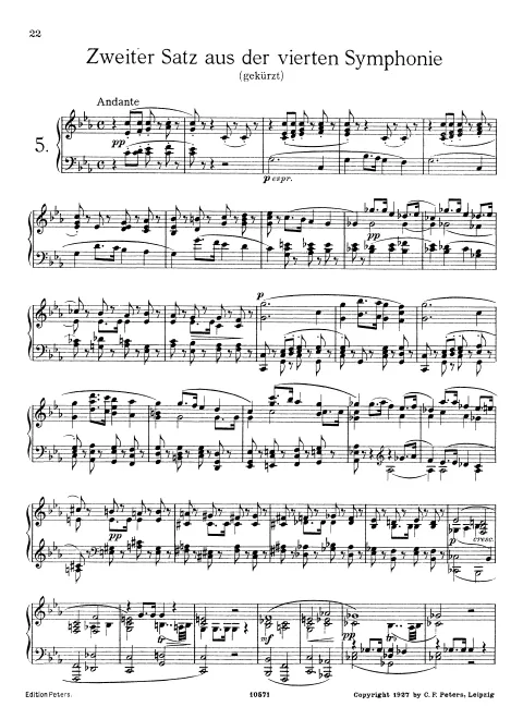 5. Zweiter Satz aus der vierten Symphonie (gekürzt)